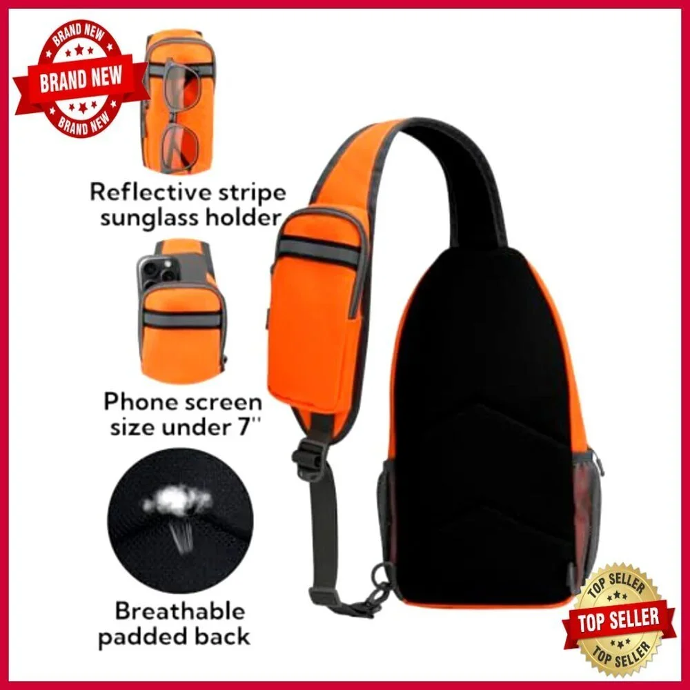 Crossbody Sling Backpack Travel Hiking Daypack Nylon Water Resistant